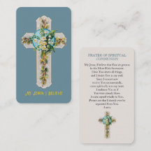 Mon Jésus Je Crois Carte de Communion Spirituelle