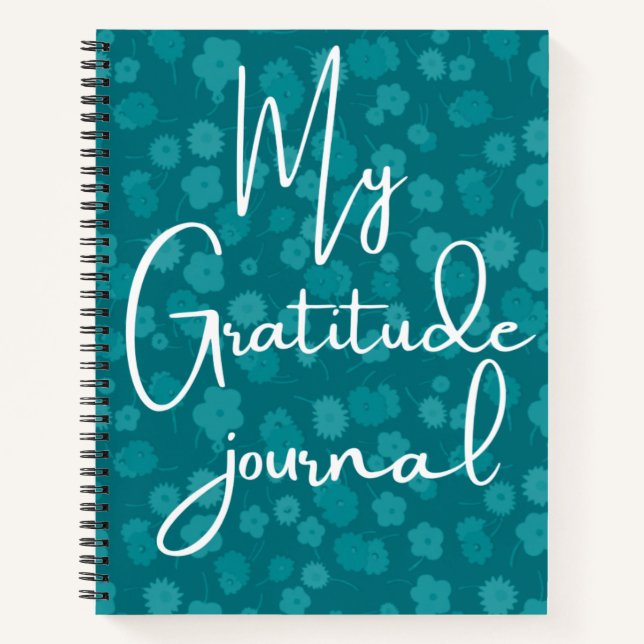 Mon Journal de Gratitude Carnet de texture bleu Fl (Devant)
