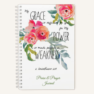 Mon journal de louange et de prière floral rose gr