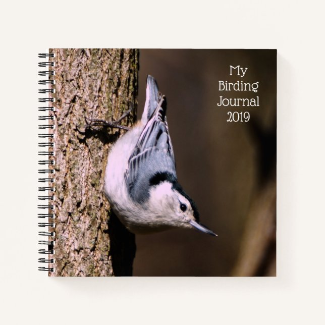 Mon journal d'oiseaux Nuthatch Spiral Notebook (Devant)