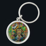 Mon key chan  schlüsselanhänger<br><div class="desc">pop art colorful design image from a original canvas</div>