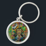 Mon key chan  schlüsselanhänger<br><div class="desc">pop art colorful design image from a original canvas</div>