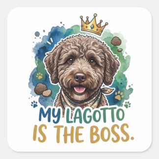 Mon Lagotto est le patron Autocollant de citation 