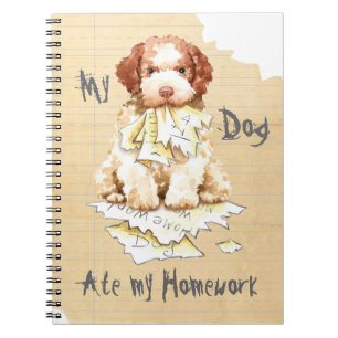 Mon Lagotto Mange Mon Carnet De Travail À La Maiso