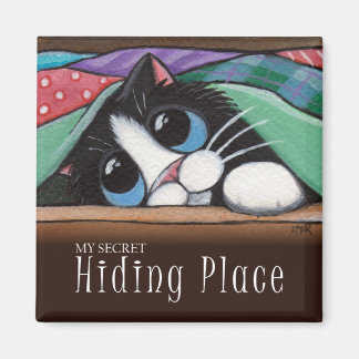 Mon lieu secret de masquage - Aimant de chat