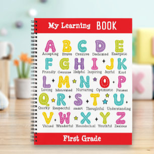 Mon livre d'apprentissage nom personnalisé lettres
