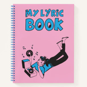 Mon livre de paroles "Tune Tote" cahier inspiré