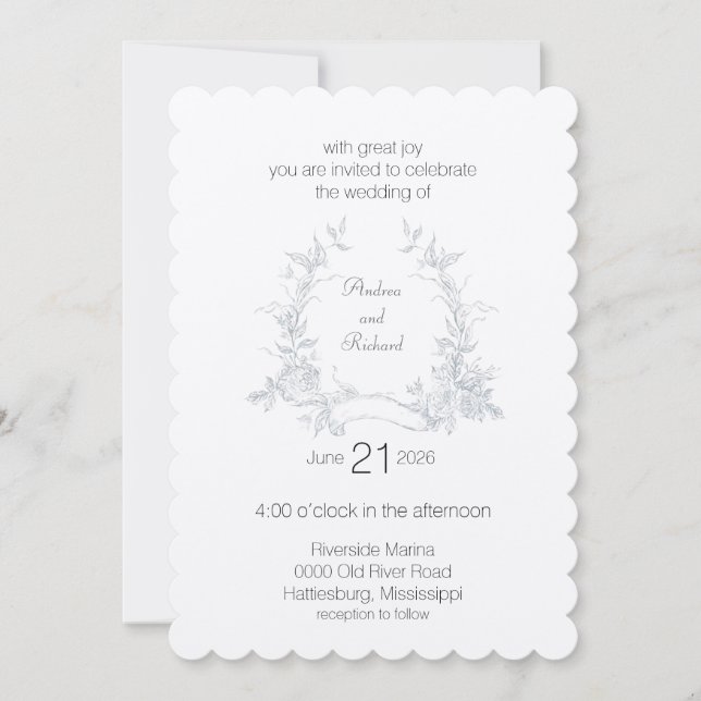 Mon Mariage Garden Faire-part de mariage plat (Devant)