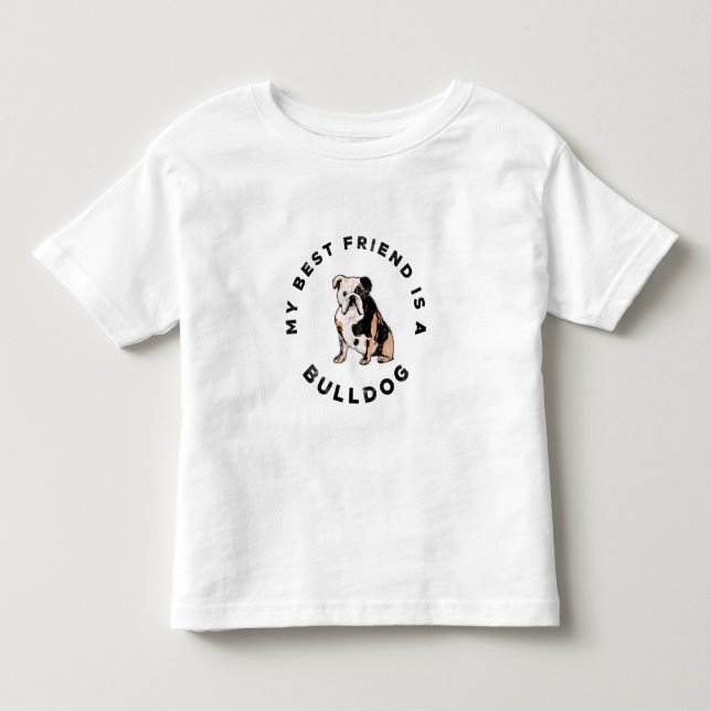Mon meilleur ami est un T-shirt Bulldog (Devant)