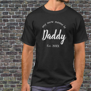 Mon nouveau nom est papa Nouveau papa sur T-shirt