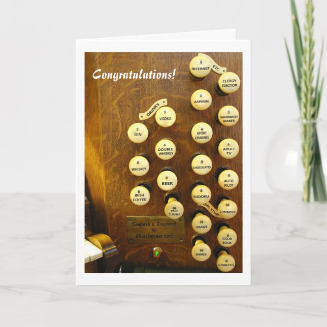 Mon organe idéal carte de félicitations (Devant)