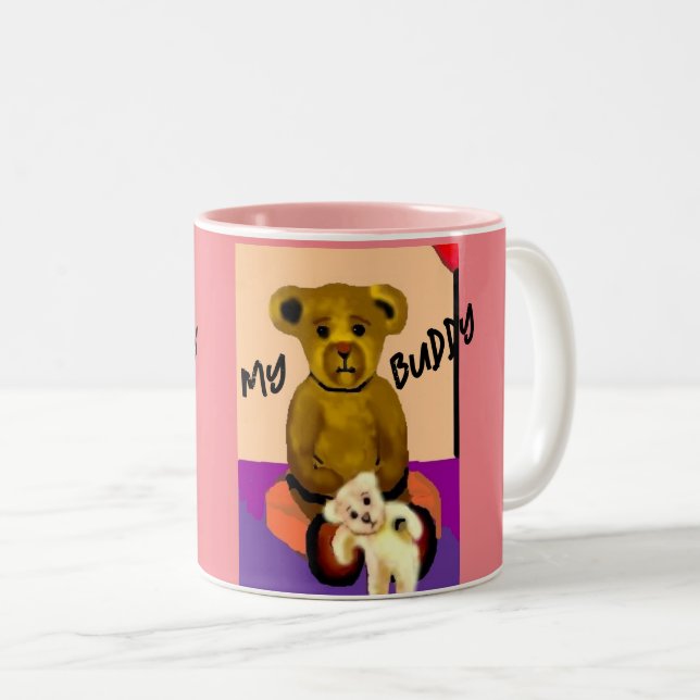 MON ours en peluche BOUDDY Mug (Devant droit)