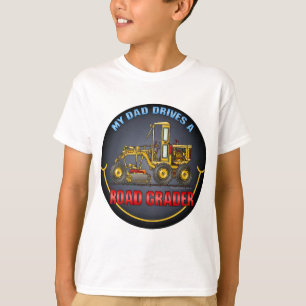 Mon papa conduit un T-shirt d'enfants de niveleuse