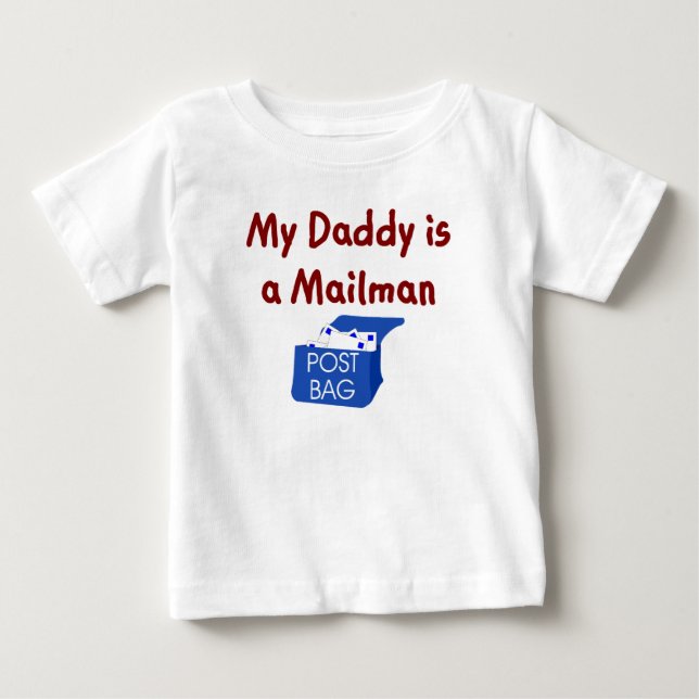 Mon papa est un T-shirt de bébé de facteur (Devant)