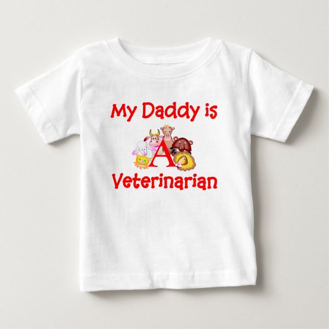 Mon papa est un T-shirt infantile vétérinaire (Devant)