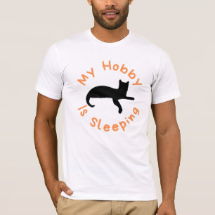 Mon passe-temps est le T-shirt Papa Chat couché