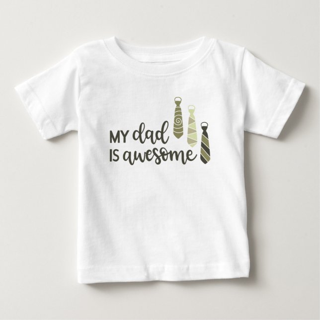 Mon Père Est Un Super T-shirt Bébé (Devant)