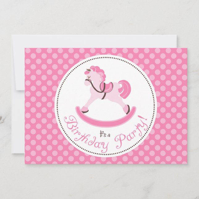 Mon petit carte photo 1 d'invitation de poney (Devant)