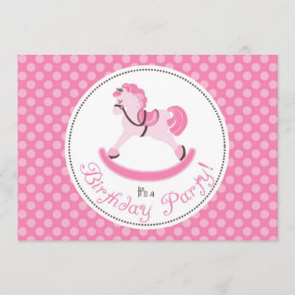 Mon petit carte photo 3 d'invitation de poney