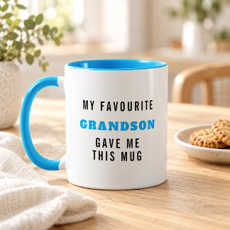 Mon Petit-Fils Préféré Mug Bleu Drôle pour Grand-p