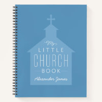 Mon petit livre d'église carnet enfant bleu mignon