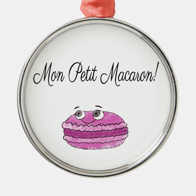 Mon Petit Macaron Ornament Aus Metall (Vorne)