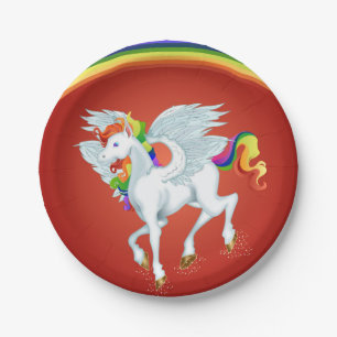Mon Petit Poney Assiette en Papier Arc-en-Ciel