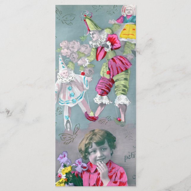 Mon petite coeur dans ce baiser Lesezeichen Menükarte (Vorderseite)