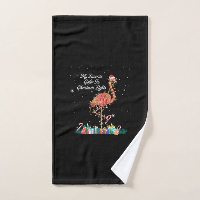 Mon préféré, c'est le Flamant rose des feux de Noë (Serviette à main)