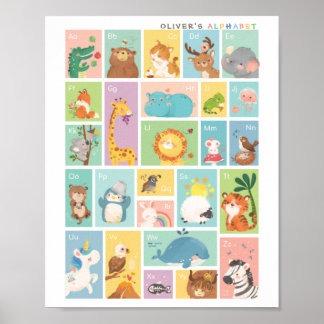 Mon premier alphabet ABC Poster Animaux