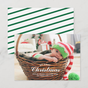 Mon premier bébé de Noël 1er Carte photo de vacanc