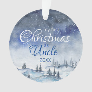 Mon premier Noël en Aquarelle Oncle Bleu hiver