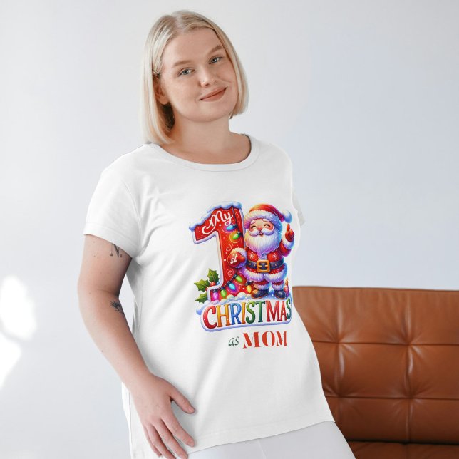 Mon premier Noël en famille Maman T-shirt de Noël (Créateur téléchargé)