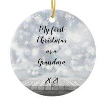 Mon premier Noël en ornement céramique grand-mère