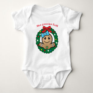 🎅 Mon premier Noël für niedliches Neugeborene Baby Strampler