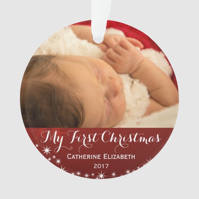 Mon premier Noël - première photo de Noël de bébé (devant)
