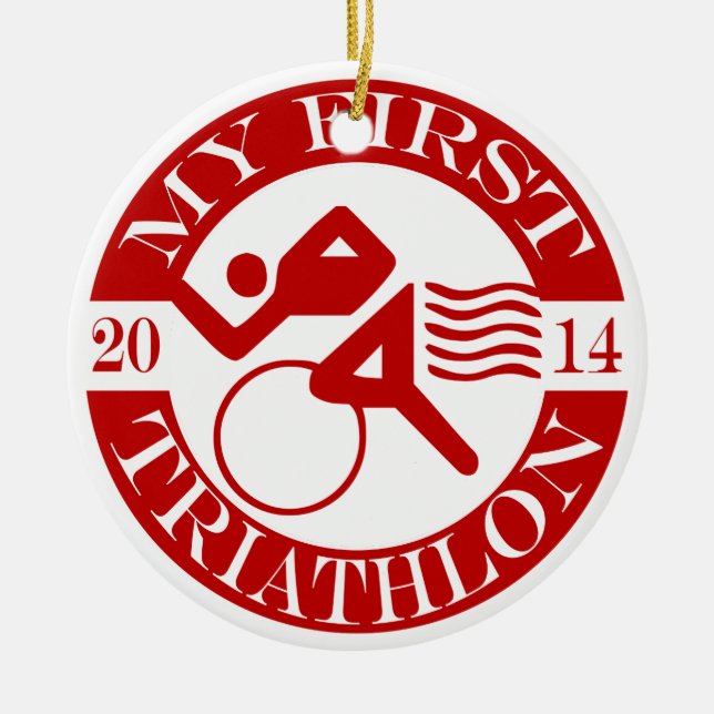 Mon premier ornement de triathlon - 2014 (Devant)