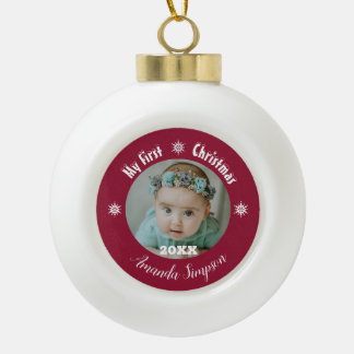 Mon premier ornement encadré de flocon de neige de