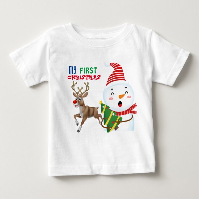 Mon premier T-shirt BabY de Noël (Devant)