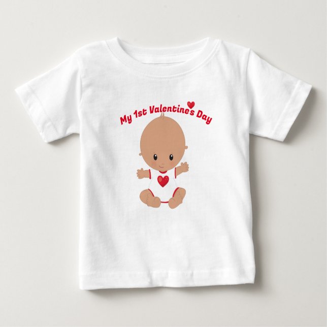 Mon premier T-shirt bébé de la Saint Valentin (Devant)