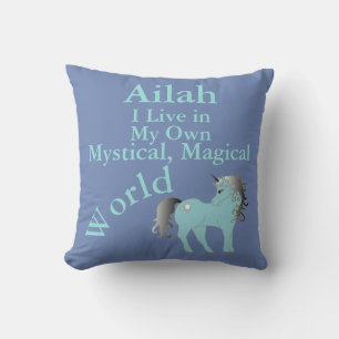 Mon propre mystique magique Coussin du monde Bleu