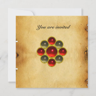 MON Ruby-Pergament Einladung