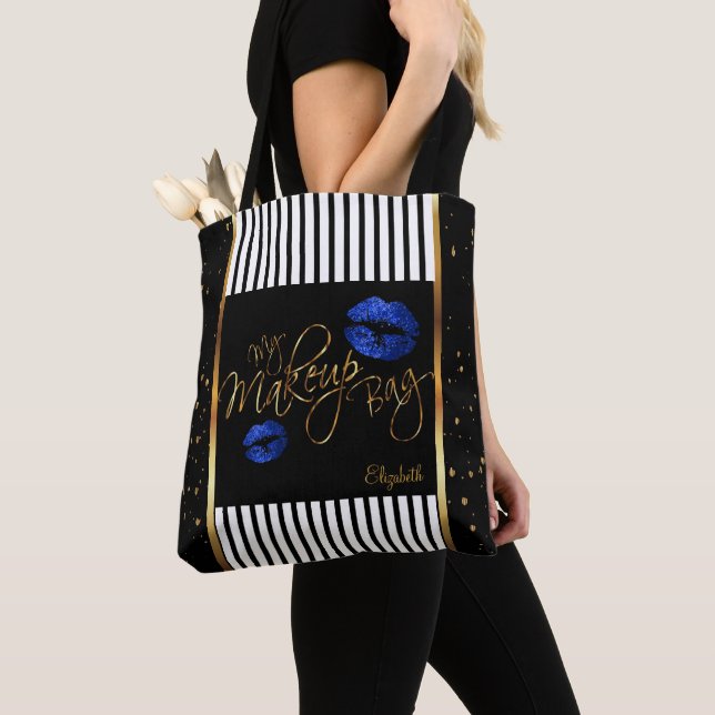 Mon sac de maquillage en or Confetti - Lèvres Part (De près)