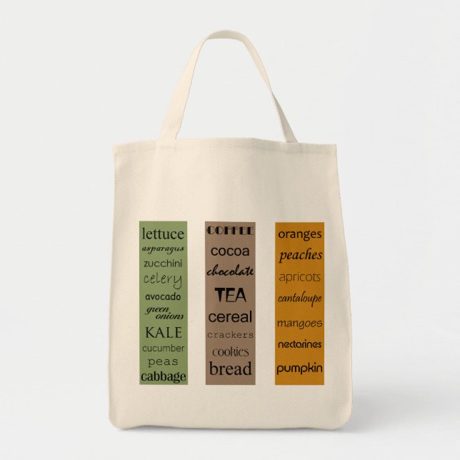 Mon sac fourre-tout à List_Organic d'épicerie (Devant)