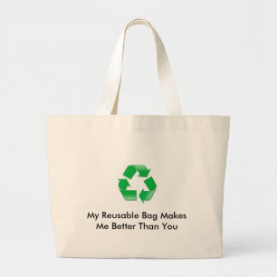 Mon sac réutilisable me fait mieux que vous