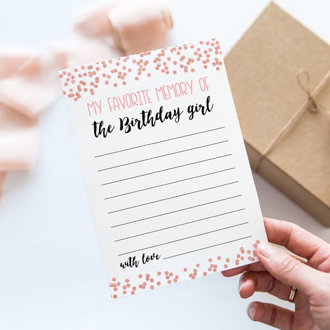 Mon souvenir favori de la carte de jeu fille anniv (Créateur téléchargé)