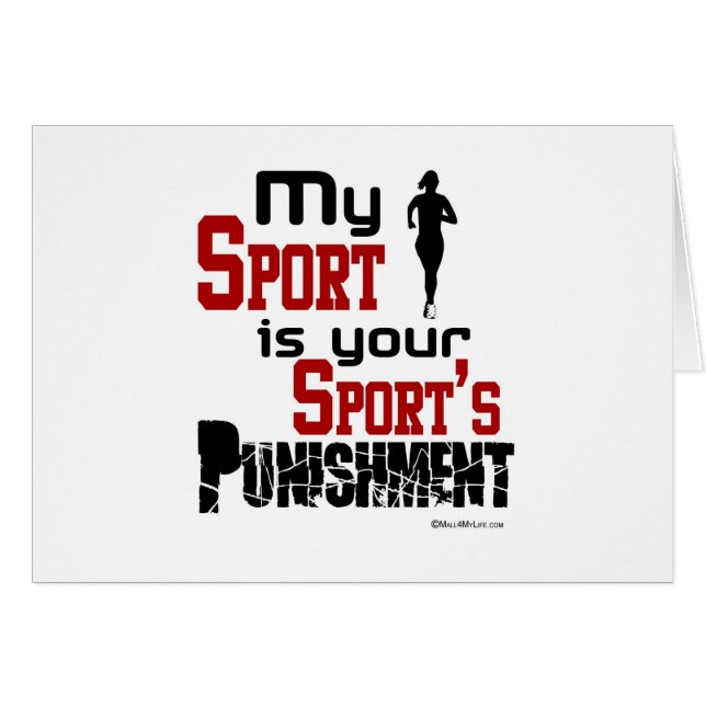 Mon sport est la punition de votre sport - femelle (Devant horizontal)