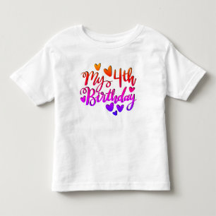 Mon t-shirt enfant arc-en-ciel pour 4 ans