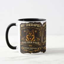 Mon Thérapeute a Quatre Pattes Mug Shepherd Allema