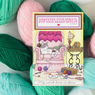 Mon travail ici est carte de remerciements fait